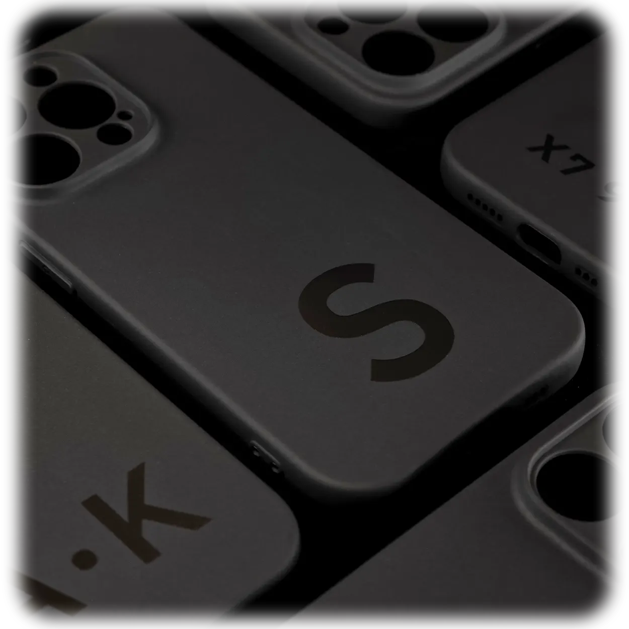 Vertical Initials — Black on Black thumbnail 4