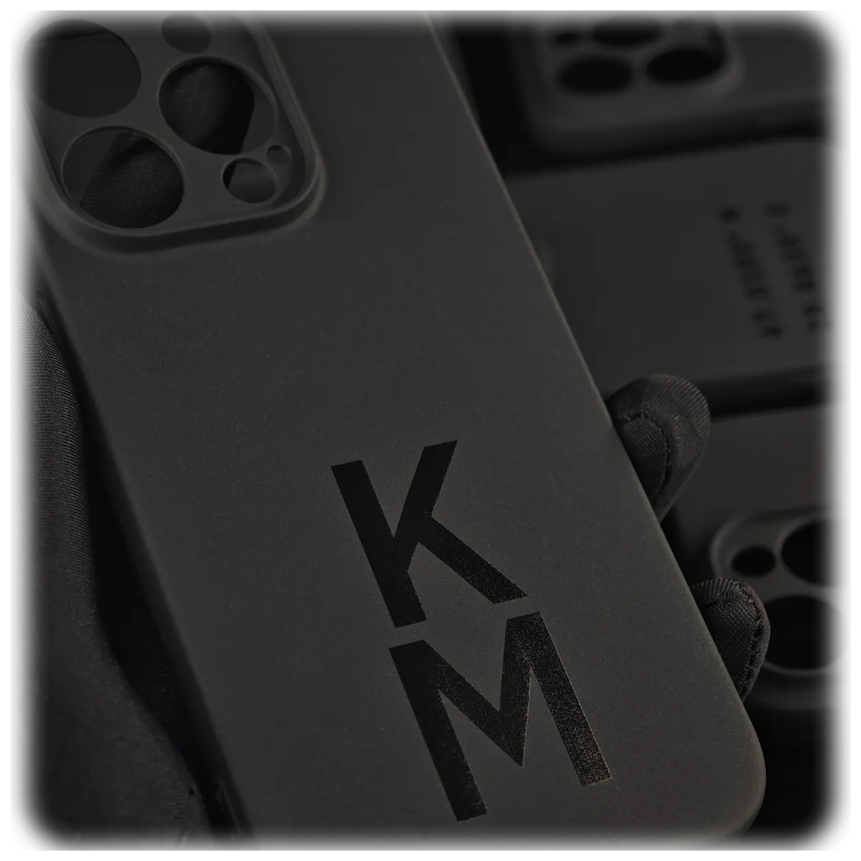 Vertical Initials — Black on Black thumbnail 2